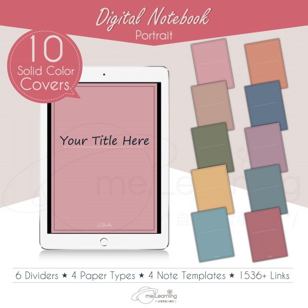 notebook 6tabs solid color portrait banner8 en scaled | iPad空白電子筆記本-6個分頁-10個素色封面-直式-英文版-0004 | me.Learning |