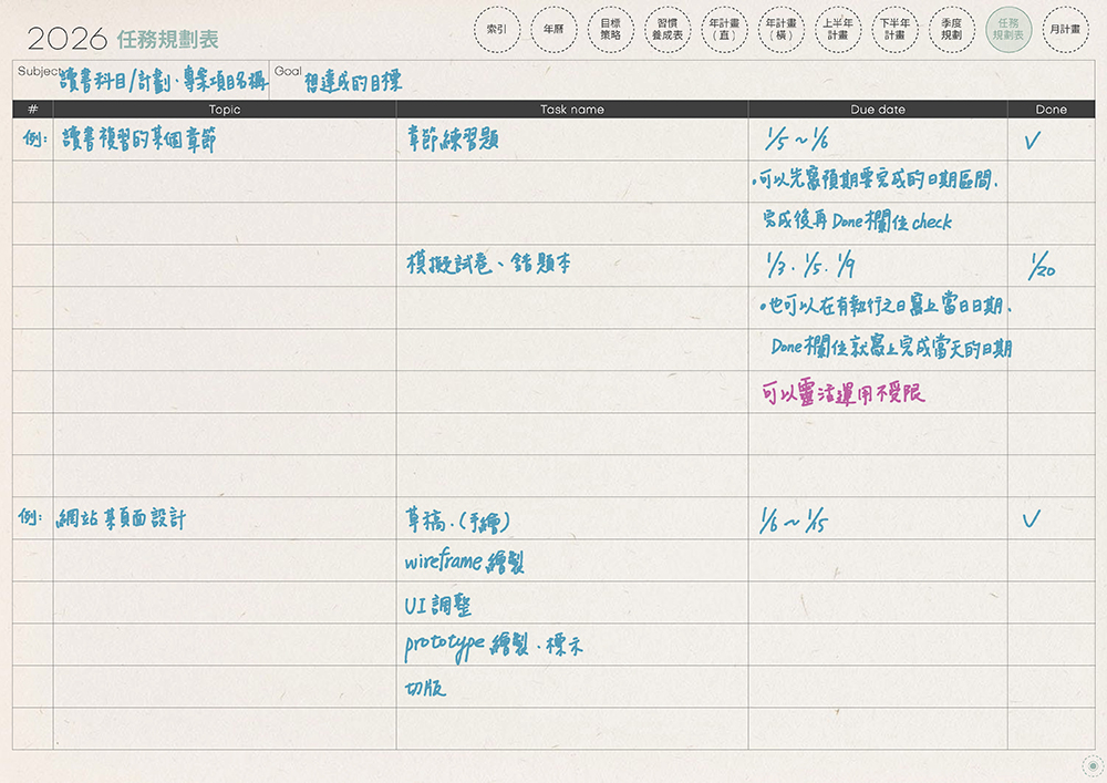 免費下載iPad電子手帳digital planner-2026年 design by me.Learning | me.Learning | 8 05 嘔心瀝血說明檔2026DigitalPlanner Timetable M G TaiwanLunarCalendar PaperTexture 頁面 05 s | 免費下載iPad電子手帳digital planner-2026年 design by me.Learning | me.Learning | 2025 | digital planner | goodnotes